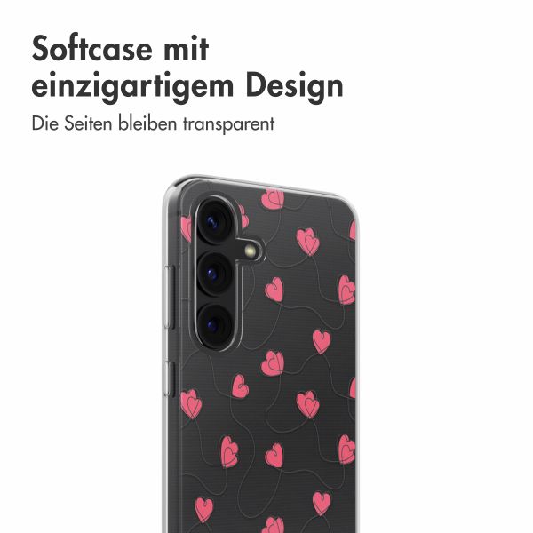 imoshion  Design Hülle für das Samsung Galaxy S24 - Dusty Rose Connected Hearts