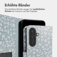 imoshion Design Klapphülle Samsung Galaxy A37 (5G) - Smoke Green Flowers