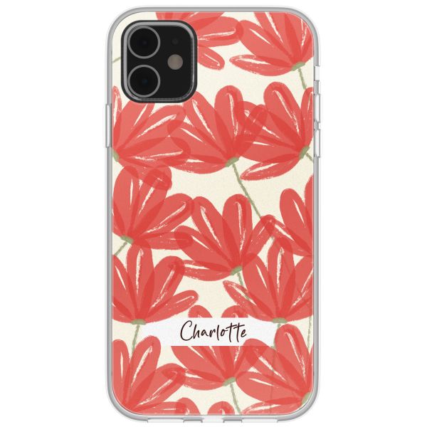 Personalisierte Hülle mit Blumen iPhone SE (2022 / 2020) / 8 / 7 - Transparent