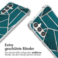 imoshion Design Hülle mit Band Samsung Galaxy S23 FE - Petrol Green Graphic