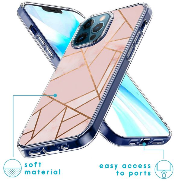 imoshion Design Hülle für das Apple iPhone 12 (Pro) - Pink Graphic