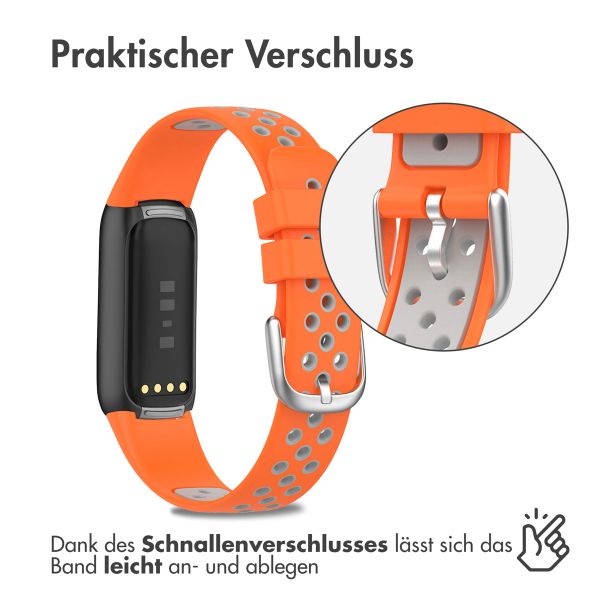 imoshion Silikonband Sport für das Fitbit Luxe - Orange/Grau