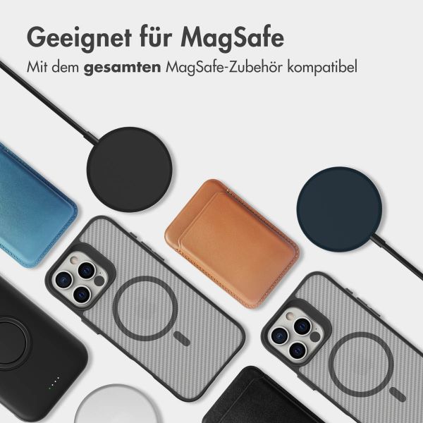 imoshion Rugged Hybrid Carbon Case mit MagSafe für das iPhone 16 Pro Max - Schwarz