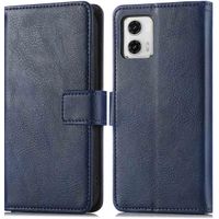 imoshion Luxuriöse Klapphülle Motorola Moto G73 - Dunkelblau