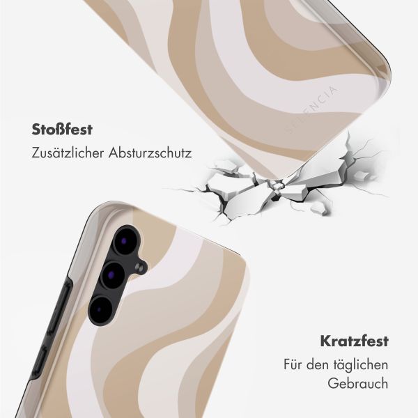 Selencia Vivid Tough Back Cover für das Samsung Galaxy A34 - Desert Waves Beige