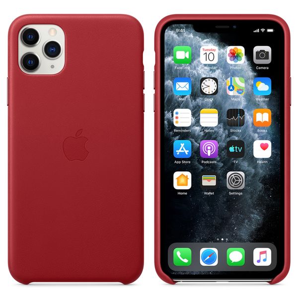 Apple Leder-Case Rot für das iPhone 11 Pro Max