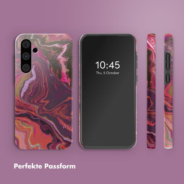 Selencia Vivid Back Cover Samsung Galaxy A55 - Marble Purple