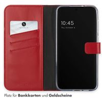 Selencia Echtleder Klapphülle Samsung Galaxy S24 FE - Rot