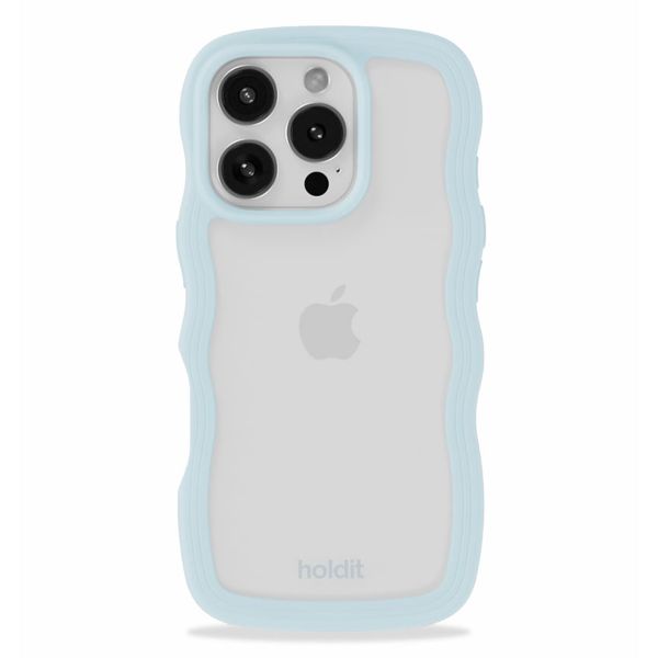 Holdit Wavy Case für das iPhone 16 Pro Max - Mineral Blue