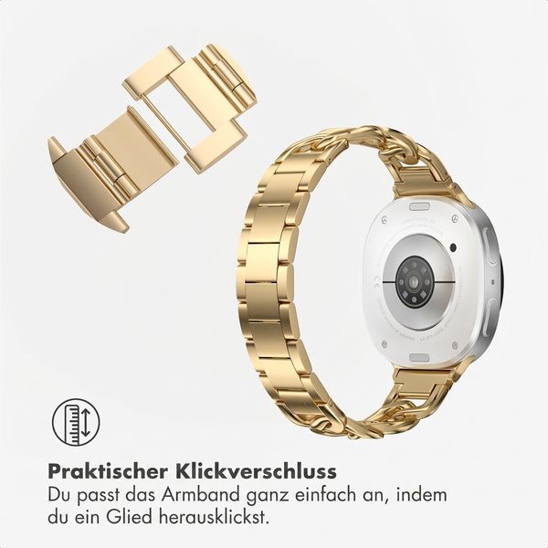 Selencia Chain Armband für Samsung Galaxy Watch 9 (40/44mm) / Watch 8 (40/44mm) / Classic (46mm) - Gold