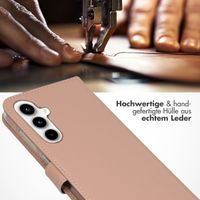 Selencia Echtleder Klapphülle für das Samsung Galaxy A35 - Dusty Pink