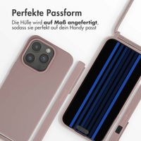 imoshion Silikonhülle mit Band für das iPhone 15 Pro - Sand Pink