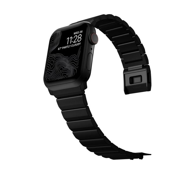 Nomad Titan-Gliederarmband für das  Apple Watch Series 1 t/m 11 / SE / Ultra (44/45/46/49 mm) - Schwarz