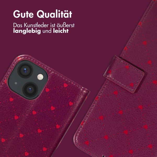 imoshion Design Klapphülle Apple iPhone 15 - Crush Check Coral Dust