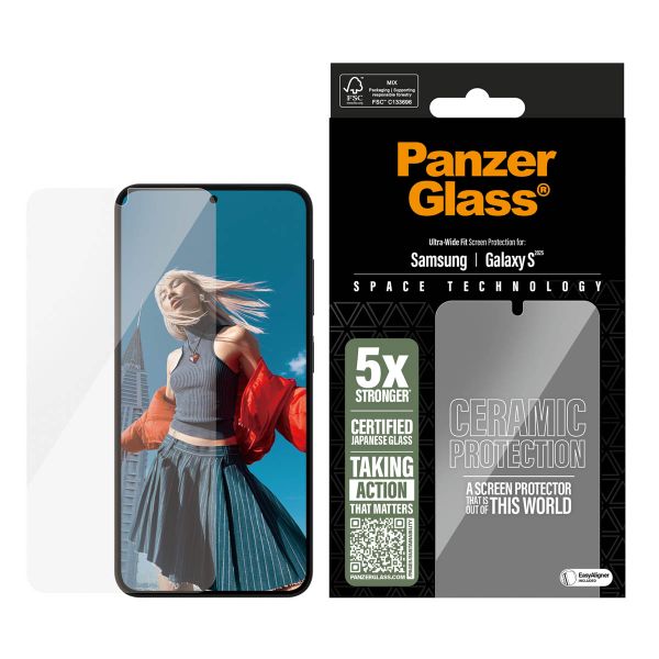 PanzerGlass Keramischer Displayschutz mit Applikator Samsung Galaxy S25