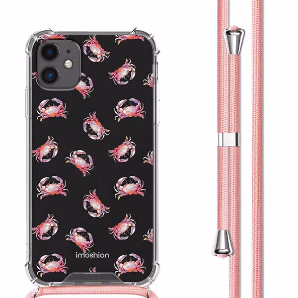 imoshion Design Hülle mit Band Apple iPhone 11 - Crab Watercolor