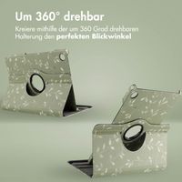 imoshion 360° drehbare Design Klapphülle für das Samsung Galaxy Tab A9 Plus - Green Flowers