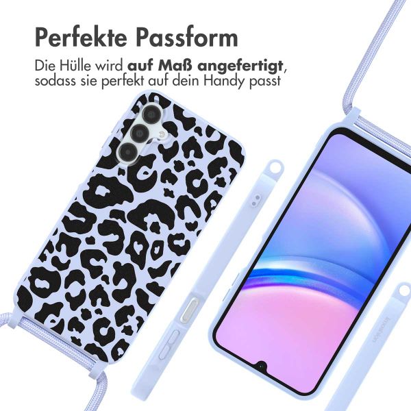 imoshion SilikonHülle design mit Band Samsung Galaxy A15 (5G/4G) - Animal Lila