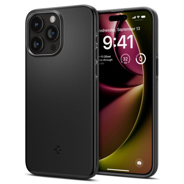 Spigen Thin Fit™ Hardcase für das iPhone 15 Pro - Schwarz