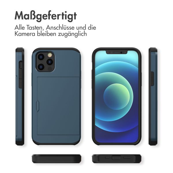 imoshion Backcover mit Kartenfach Apple iPhone 12 (Pro) - Dunkelblau