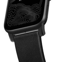 Nomad Modernes Lederarmband für die Apple Watch Series 1 bis 10 / SE / Ultra (2) (44/45/46/49 mm) - Schwarz/Schwarz