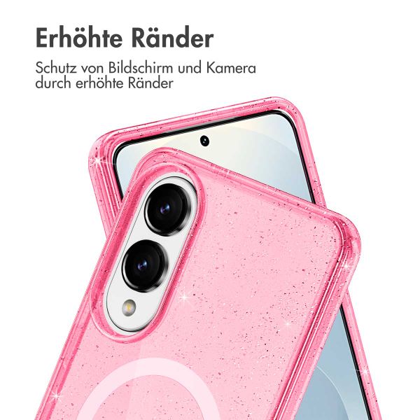 imoshion Sparkle Back Cover mit MagSafe Samsung Galaxy S25 Edge - Rosa