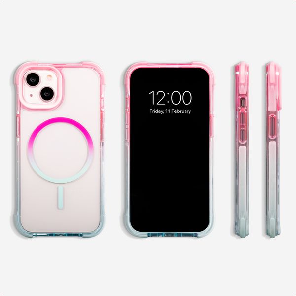 Selencia Gradient MagSafe Back Cover Apple iPhone 13 - Rosa / Blau