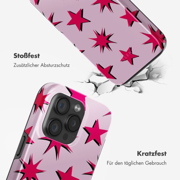 Selencia Vivid Rückabdeckung mit MagSafe Apple iPhone 15 Pro - Stars Rubine Red Light Pink