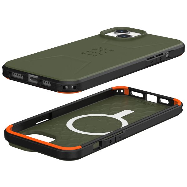 UAG Civilian Backcover MagSafe für das iPhone 15 Plus - Olive Drab