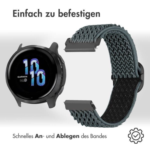 imoshion Elastische Nylonarmband - 22-mm-Universalanschluss - Dunkelgrau