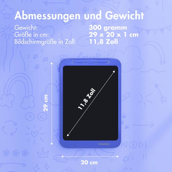 imoshion LCD-Zeichentablett für Kinder - Mit Farbbildschirm und 2 Stiften - Cobalt Blue