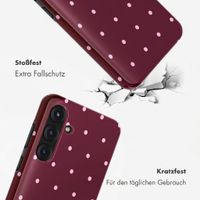 Selencia Vivid Back Cover Samsung Galaxy S25 FE - Happy Dots Burgundy