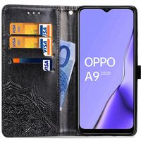 Mandala Klapphülle Oppo A5 (2020) / A9 (2020) - Schwarz