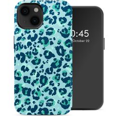 Selencia Vivid Tough Back Cover mit MagSafe für das iPhone 14 - Wild Spots Light Blue