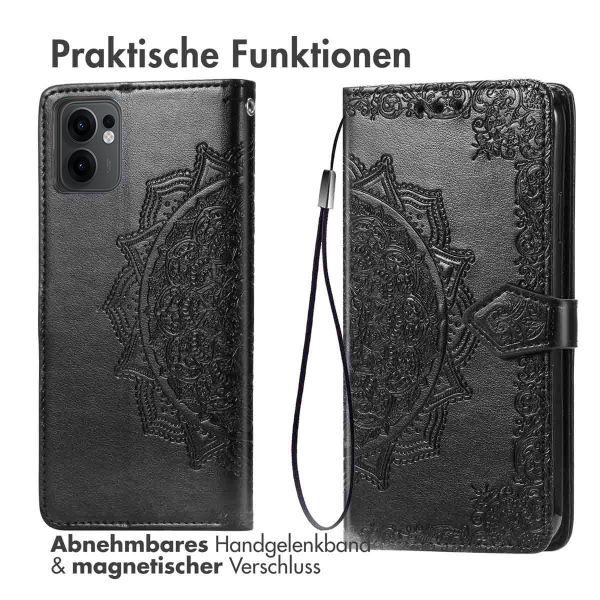 imoshion Mandala Klapphülle Oppo Reno 13 F (5G) - Schwarz