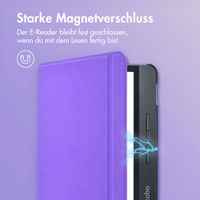 imoshion Canvas Sleepcover Klapphülle mit Stand Kobo Libra H2O - Violett