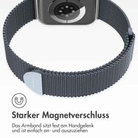 imoshion Magnetisches Milanaise Armband für das  Apple Watch Series 1 - 9 / SE (38/40/41 mm) | Series 10 / 11 (42 mm) - Größe S - Dunkelgrau