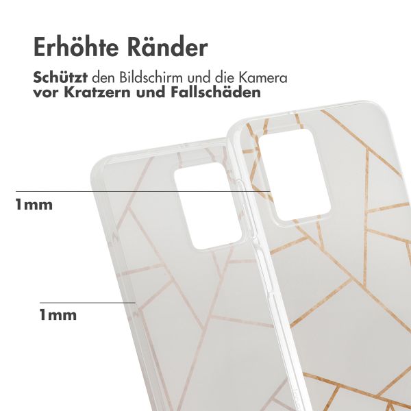 imoshion Design Hülle Motorola Moto G54 - White Graphic