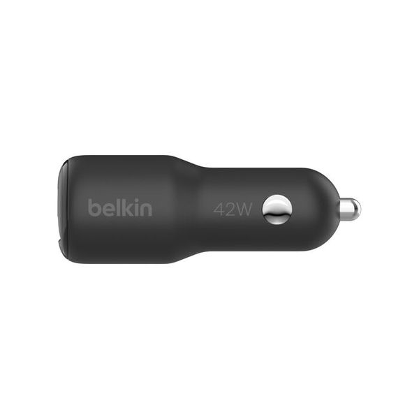 Belkin BoostCharge 2-Port-Autoladegerät USB-C/USB-A 42 W - Schwarz