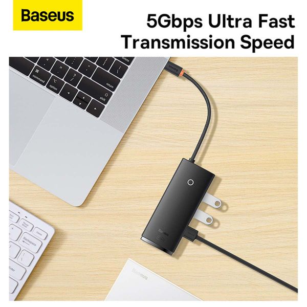 Baseus Lite 5-in-1 USB-C Hub - 4K HD - 100 Watt Laden - Dockingstation