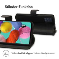 imoshion Luxuriöse Klapphülle Samsung Galaxy A51 - Schwarz