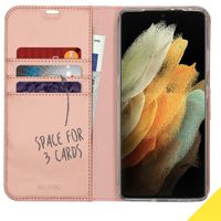Accezz Wallet TPU Klapphülle Samsung Galaxy S21 Ultra - Rosé gold
