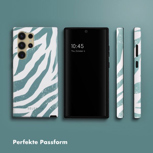 Selencia Vivid Back Cover Samsung Galaxy S24 Ultra - Colorful Zebra Pine Blue