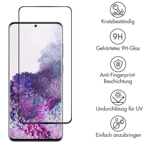 Accezz Full Cover Screen Protector aus gehärtetem Glas Samsung Galaxy S20