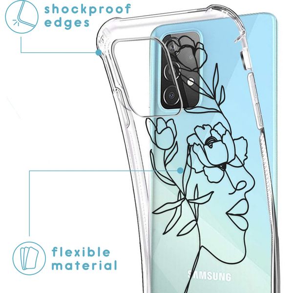 imoshion Design Hülle mit Band Samsung Galaxy A52(s) (5G/4G) - Woman Flower