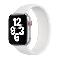 Apple 4 Pack Silikon Solo Loop für Apple Watch | 38/40/41/42 mm - Größe 4 - White/ Marigold/ Abyss Blue/ Succulent