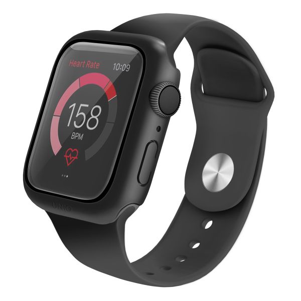 Uniq Nautic Apple Watch Hülle mit Wasserdichtem Gehärtetem Glas-Displayschutz für die Apple Watch 4-6 / SE - 44 mm - Midnight Black