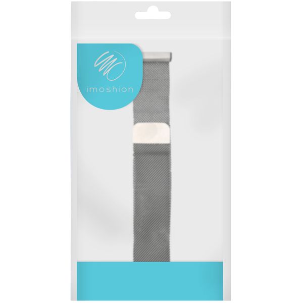 imoshion Magnetisches Milanaise Armband für das  Fitbit Versa 4/ 3 / Sense (2) - Silber