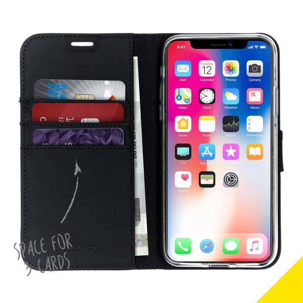 Accezz Wallet TPU Klapphülle Apple iPhone X / Xs - Schwarz