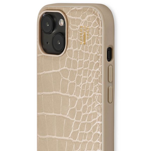 iDeal of Sweden Vegan Leather Back Cover Apple iPhone 13/14/15/16e - Warm Beige Croco